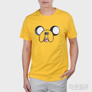 DOSH:MENS T-SHIRTSเสื้อยืดคอกลม แขนสั้น สีเหลือง ลิขสิทธิ์พิมพ์ลายADVENTURE TIME รุ่นDATMT5009-YE