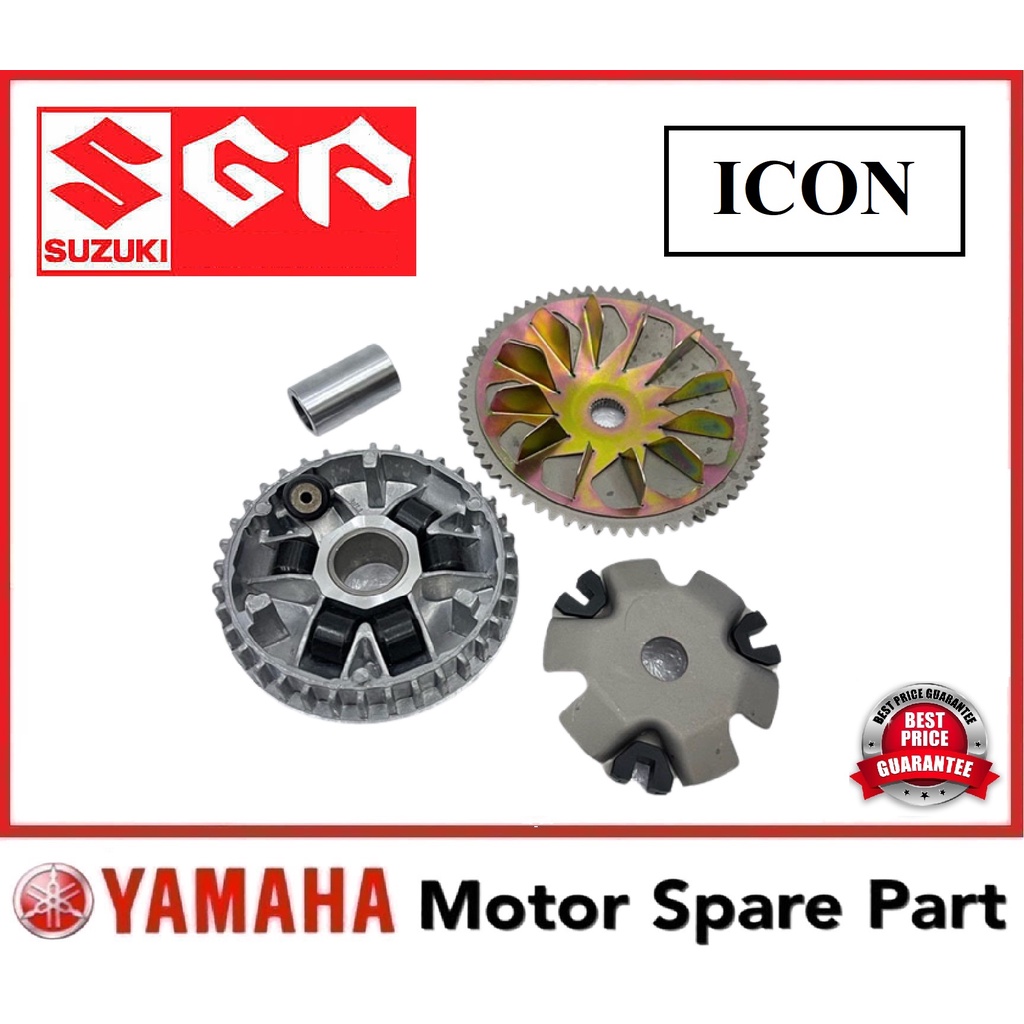 HONDA ICON FRONT PULLEY SET 0 พัดลมพร้อมลูกกลิ้งด้านหน้าอัตโนมัติ CLUTCH WEIGHT SET PULEY DEPAN ICON