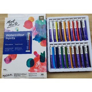 ชุดสีน้ำ 18 สี Mont Marte Watercolour Paints