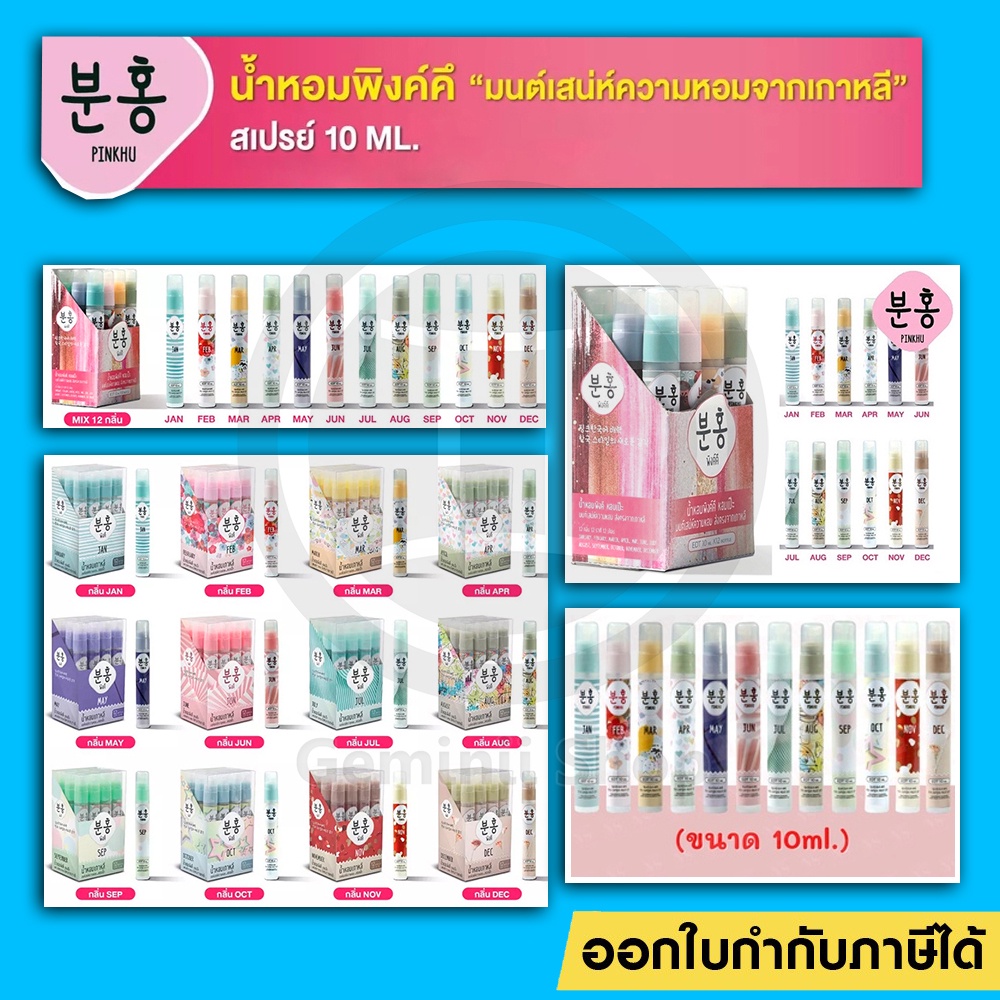 น้ำหอมพิงคึ น้ำหอมนำโชคแบบสายมู ด้วยน้ำหอมเสริมดวงตามเดือนเกิด Pinkhu Korean Chaming A New Touch In Korean Style 10ml