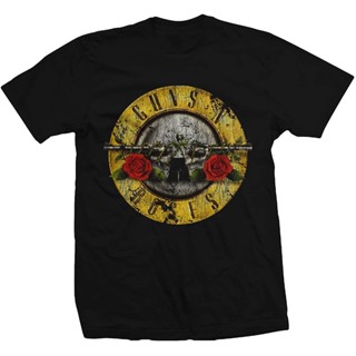 เสื้อวันพีช Tee Z009Kesya เสื้อยืดผู้ชาย Bravado Guns N Roses Distressed Bullet T-Shirt sale Bravado