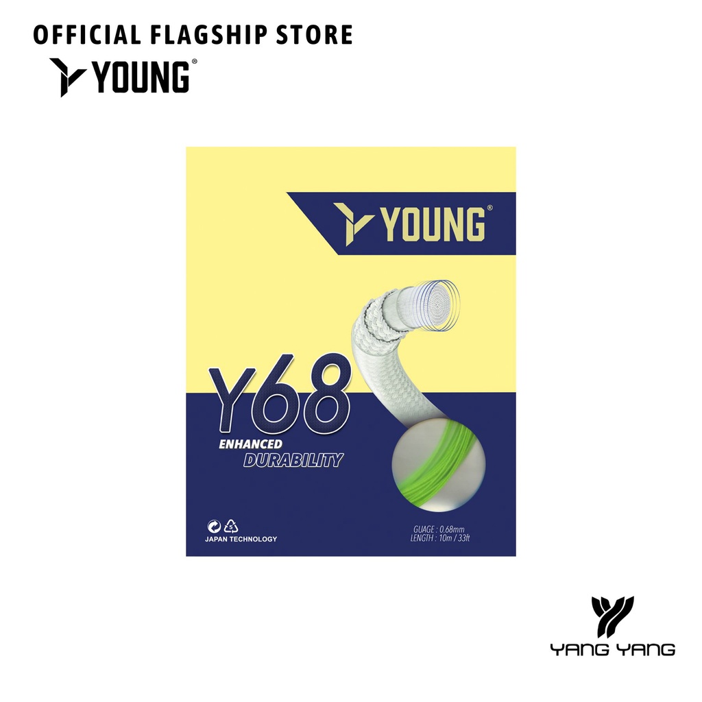 YOUNG Y68 Enhanced Durability Code Badminton String (0.68mm/10M) 羽毛球线