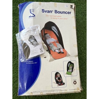 เปลเด็ก เปลเด้งงานไม้  SVAN BABY bouncer of Sweden มือสอง คู่มือกล่องครบสภาพดีมาก.