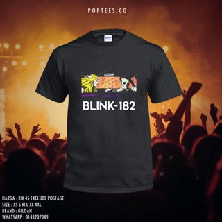 เสื้อครอปสายฝอ เสื้อยืดเด็กผช GILDAN Blink เสื้อยืดผ้าฝ้าย 100% พิมพ์ลายกราฟิก UNISEX Blink 182 BAND