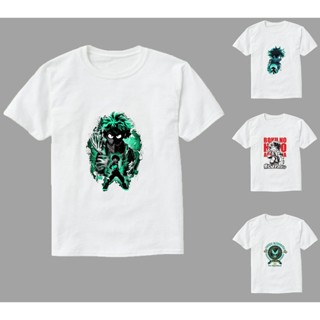 เสื้อคู่รัก My Hero Academia Midoriya Izuku ออกแบบการ์ตูนอนิเมะการ์ตูนเสื้อยืดสีดํา / ขาว Unisex zw?