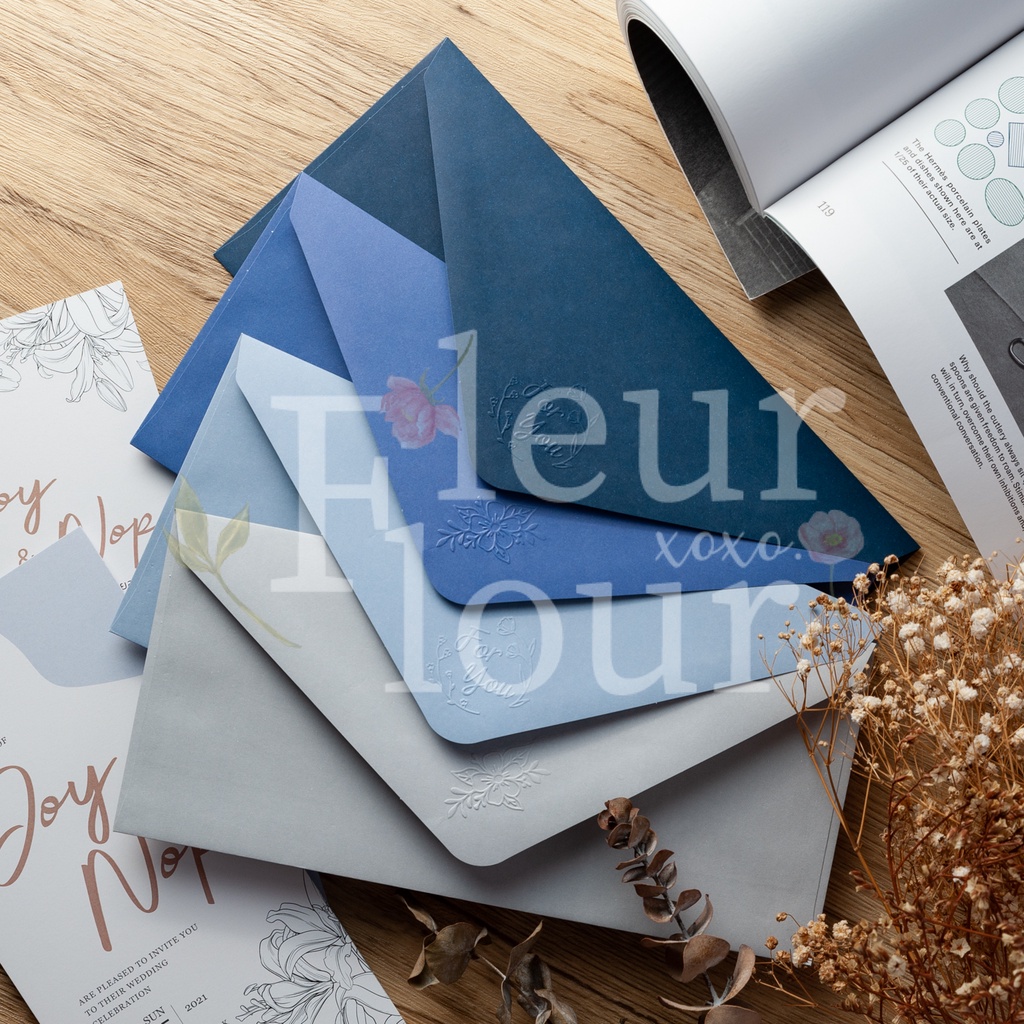 ซองใส่การ์ดงานแต่ง ซองปั๊มนูน 4x9 นิ้ว For You / Flower - รูปที่ 4