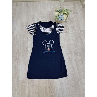 Used  ชุดเดรสแฟชั่น ❤️ 79 บาท❤️ลยmickey mouse Size S,M อก34" เอว32" ยาว 30" น่ารักมากๆ