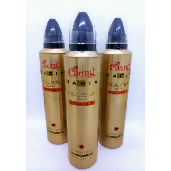 Caring Magix Mousse Wax Extra hold แคริ่ง เมจิคซ์ มูส แว๊กซ์ เอ็กซ์ตราโฮลด์ 220 มล.