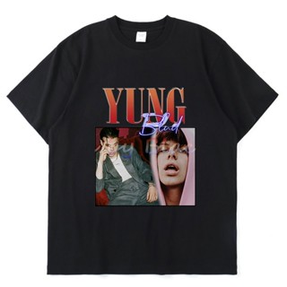 เสื้อยืดแขนสั้นลําลอง ผ้าฝ้าย ทรงหลวม พิมพ์ลายโปสเตอร์ Singer Yungblud แฟชั่นฤดูร้อน สไตล์ฮิปฮอป สําหรับผู้ชาย 2022