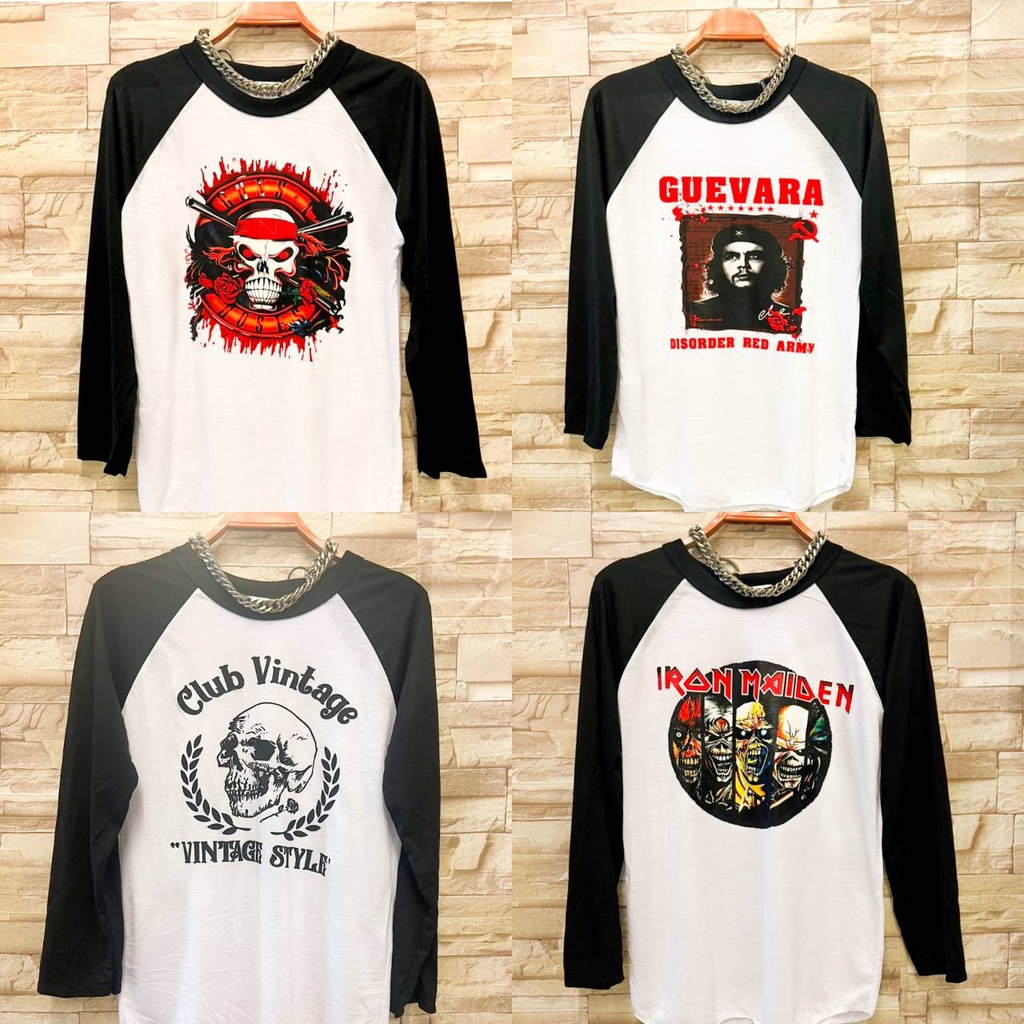 เสื้อยืด เสื้อทูโทน แนวสตรีท วินเทจ เสื้อยืดไหล่สโลป ใส่เท่ ชาย หญิง