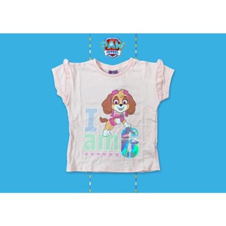 ✅ [5-7Y] Paw Patrol Skye I am 6 T-Shirt เสื้อยืดแขนสั้น พอล พาโทรล สกาย