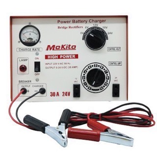 เครื่องชาร์จ,ชุดชาร์จ : MAKITO ตู้ชาร์ทแบตหูหิ้วสูง 30amp