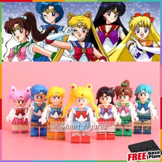 ฟิMinifigures เซเลอร์มูนเซเลอร์เมอร์คิวรี่เซเลอร์จูปิเตอร์ชิบะมาโมรุของเล่นของขวัญคอลเลกชันมินิฟิกเกอร์ WM6035
