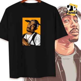 Tee ■2Pac เสื้อยืดเชิ้ต Tupac Shakur เสื้อแร็พผู้ชาย Top Tees ผ้าฝ้าย Unisex เอเชียขนาด 7 สีทับ ^c=