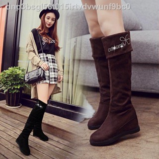 ❁◊[บางเฉียบ] รองเท้าบูทยาวถึงเข่าฤดูใบไม้ร่วง, รองเท้าบูทสูง, รองเท้าบูทสตรีเพิ่มความสูงด้านใน, รองเท้าบูทยาว, รองเท้าบู