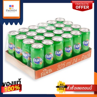 แฟนต้า เครื่องดื่มน้ำอัดลม กลิ่นฟรุตพันช์ 325 มล. แพ็ค 24 กระป๋องFanta soft drink Fruit punch flavor 325 ml. pack of 24