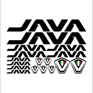 สติกเกอร์รูปลอก สีดํา สําหรับติดตกแต่งรถจักรยาน Java Limited Edition