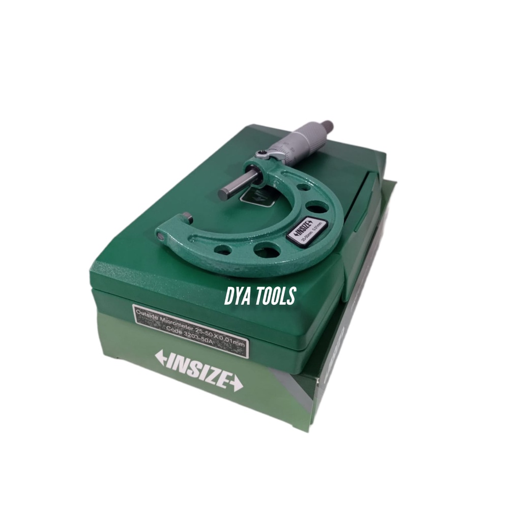 OUTSIDE MICROMETER ต้นฉบับ INSIZE 3203-50A THICKNESS SIZE 25-50MM