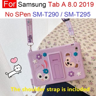 เคสแท็บเล็ต ซิลิโคนนิ่ม ลายการ์ตูน พร้อมจี้ห้อย สําหรับ Samsung Galaxy Tab A 8.0 2019 SM T290 T295