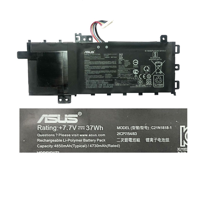BATTERY : ASUS C21N1818-1++ แท้ ORG ใช้ได้กับรุ่น Asus VivoBook 14 X412F F412D F412F F412U สินค้ามือ1