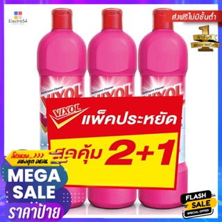 น้ำยาทำความสะอาดห้องน้ำ VIXOL 900ml แพ็ค3 ชมพูLIQUID CLEANING BATHROOM VIXOL 900ml 3 PCS PINK