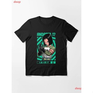 ℡❈leee deop ดราก้อนบอล ​หมายเลข 17 เสื้อยืดพิมลาย Android 17 = DRAGON BALL Z = Anime Otaku Design Essential T-Shirt เสื้