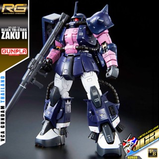 ⭐️ PREMIUM BANDAI PB GUNPLA REAL GRADE RG 1/144 MS-06R-1A BLACK TRI-STARS TRI STARS STAR ZAKU II ประกอบ หุ่นยนต์ โมเด...