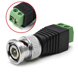 BNC Male Balun Connector BNC 10 ชิ้น ตัวผู้ เชื่อมต่อระหว่างกล้องวงจรปิด cctv กับ เครื่องบันทึกภาพ