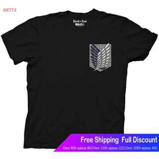 Tee เสื้อยืดกีฬา Ripple Junction Attack On Titan Survey Corps Adult Unisex T-Shirt Sports T-shirt