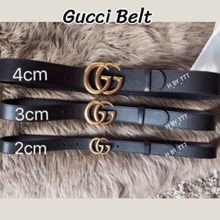 Gucci belt หัวทอง 3cm 4cm สายสีดำ ขนาด 75  80 85   ของแท้