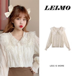เสื้อเชิ้ต ผ้าชีฟอง สไตล์เกาหลี สําหรับผู้หญิง