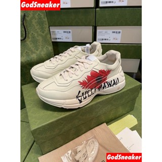 [ พร้อมส่ง ] Gu*ci Rhyton Sneaker Hawaii Print Size 30 - 40 [ ORI ]