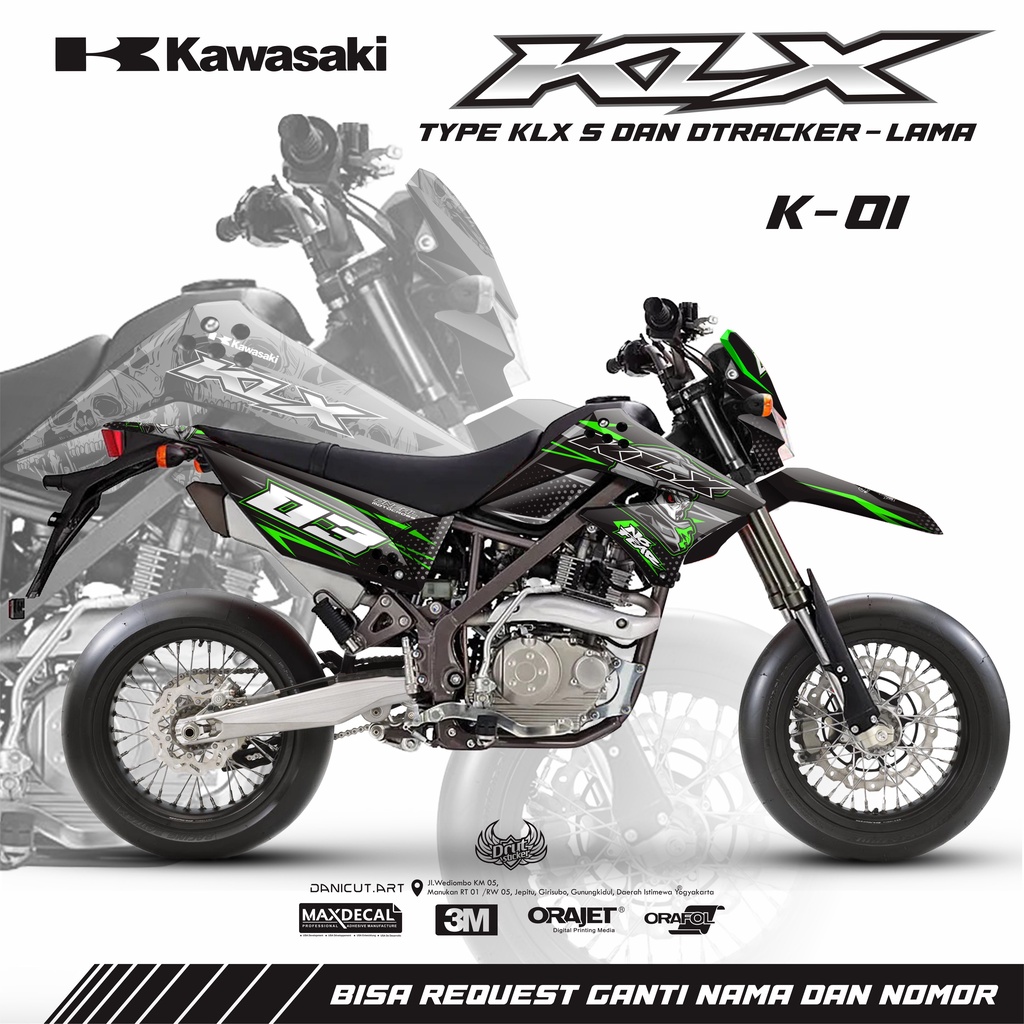 DECAL STICKER KLX S & DTRACKER - เก่า {K01}