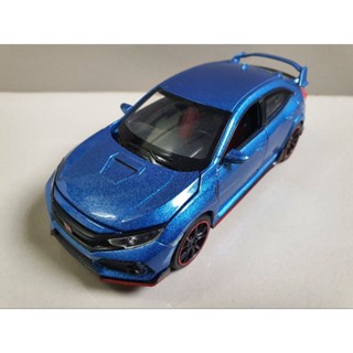 โมเดลรถเหล็ก Honda Civic Type R  สีน้ำเงิน ขนาดยาวประมาณ 15cm