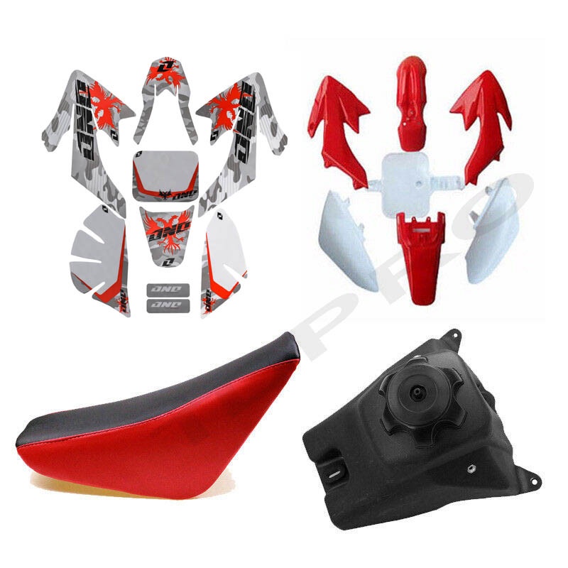 Motorcycle Plastics Full Fairing Body Cover sticker Gas Tank kit for CRF50 XR50 Pit Bike 110cc 125cc