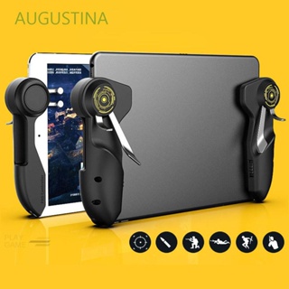 ﹉❧✴Augustina จอยสติ๊กเล่นเกมสําหรับ Pubg Trigger Gamepad ควบคุมเกมสําหรับ Ipad แท็บเล็ตทริกเกอร์ Aim Key L1R1 ทนทานโลหะห