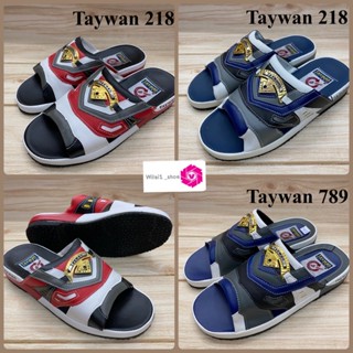 รองเท้าแตะสวม Taywan รุ่น 218 / 789 (39-45) สีเทา/แดง