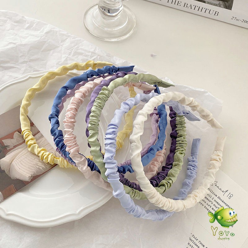 YOYO ที่คาดผม ผ้าซาติน แฟชั่นสําหรับผู้หญิง สไตล์เกาหลี Hair ornament
