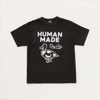 Tee เสื้อยืดครอป (พร้อมส่ง) เสื้อยืดแขนสั้น คอกลม ผ้าฝ้าย พิมพ์ลายเป็ด HUMAN MADE 20S ทรงหลวม แฟชั่น