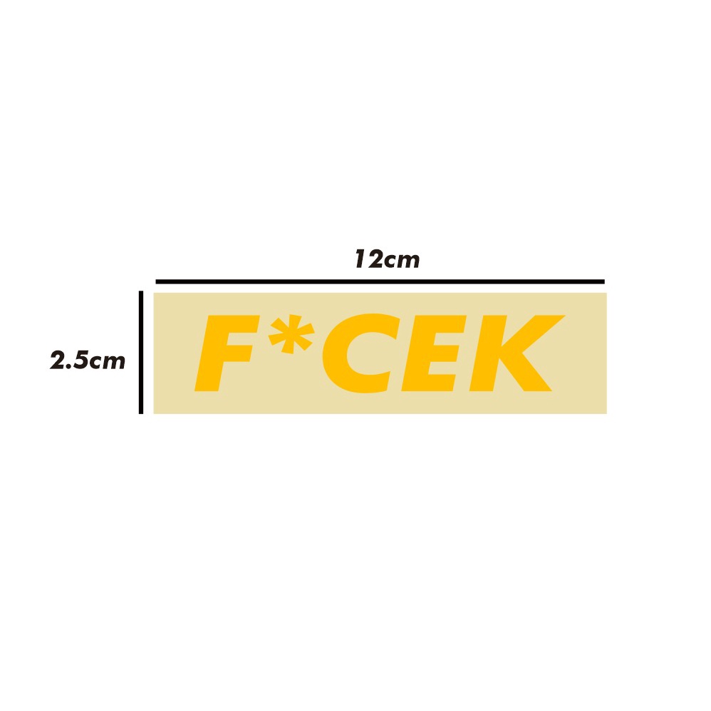 F*CHECK IMAGE/MOTIF STICKER UK.2.5X12 | งานรื่นเริง