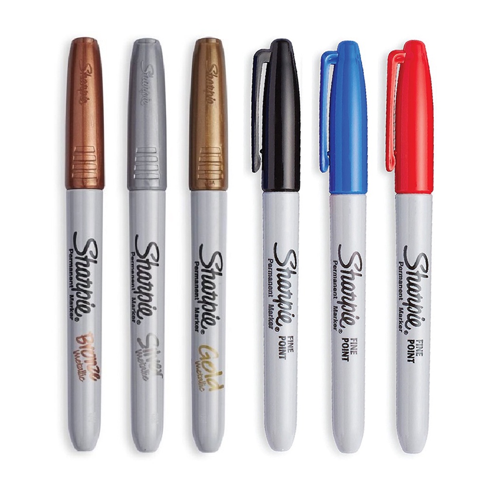 ปากกาเคมี ปากกามาร์คเกอร์ SHARPIE Metallic เมทัลลิค สีทอง สีเงิน สีบรอนซ์ / สีดำ แดง น้ำเงิน กันน้ำ 