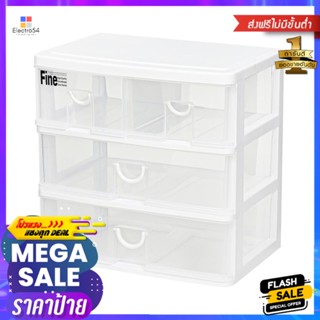 กล่องลิ้นชัก 4 ลิ้นชัก STACKO CK554 39x26.5x37.5 ซม. สีใส4 DRAWER BOX STACKO CK554 39X26.5X37.5CM CLEAR