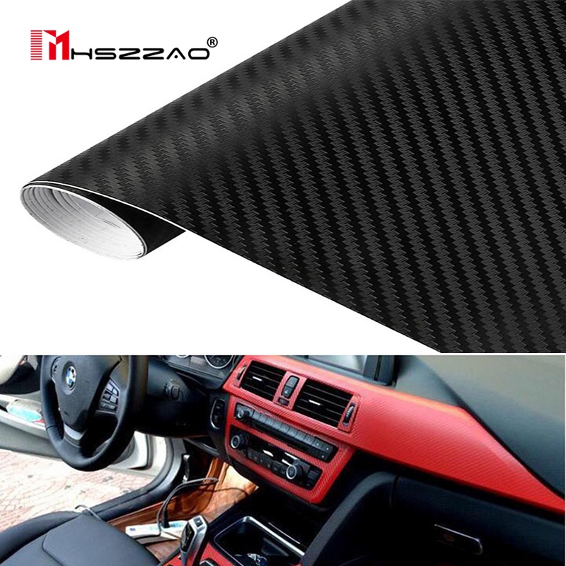 127cmx30cm 3D 3M Auto Carbon Fiber Vinyl Film Carbon Car Wrap Sheet Roll Film Paper Motorcycle Car S