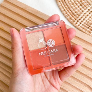 ST-ราคาต่อตลับ อายแชโดว์เนื้อแมตต์และชิมเมอร์ NEE CARA N319 MINI FRUITS EYESHADOW PALETTE เบอร์ 03 ORANGE