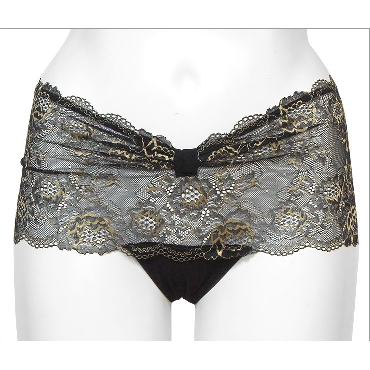 Annebra กางเกงใน ผ้าลูกไม้ ทรงบอยเลค Boyleg Panty รุ่น AU3-834 สีดำ, สีฟ้า