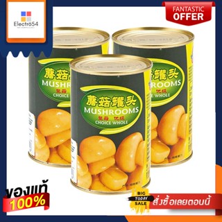 กู่หลง เห็ดแชมปิญอง 400 กรัม x 3 กระป๋องGulong, champignon mushrooms, 400 g x 3 cans