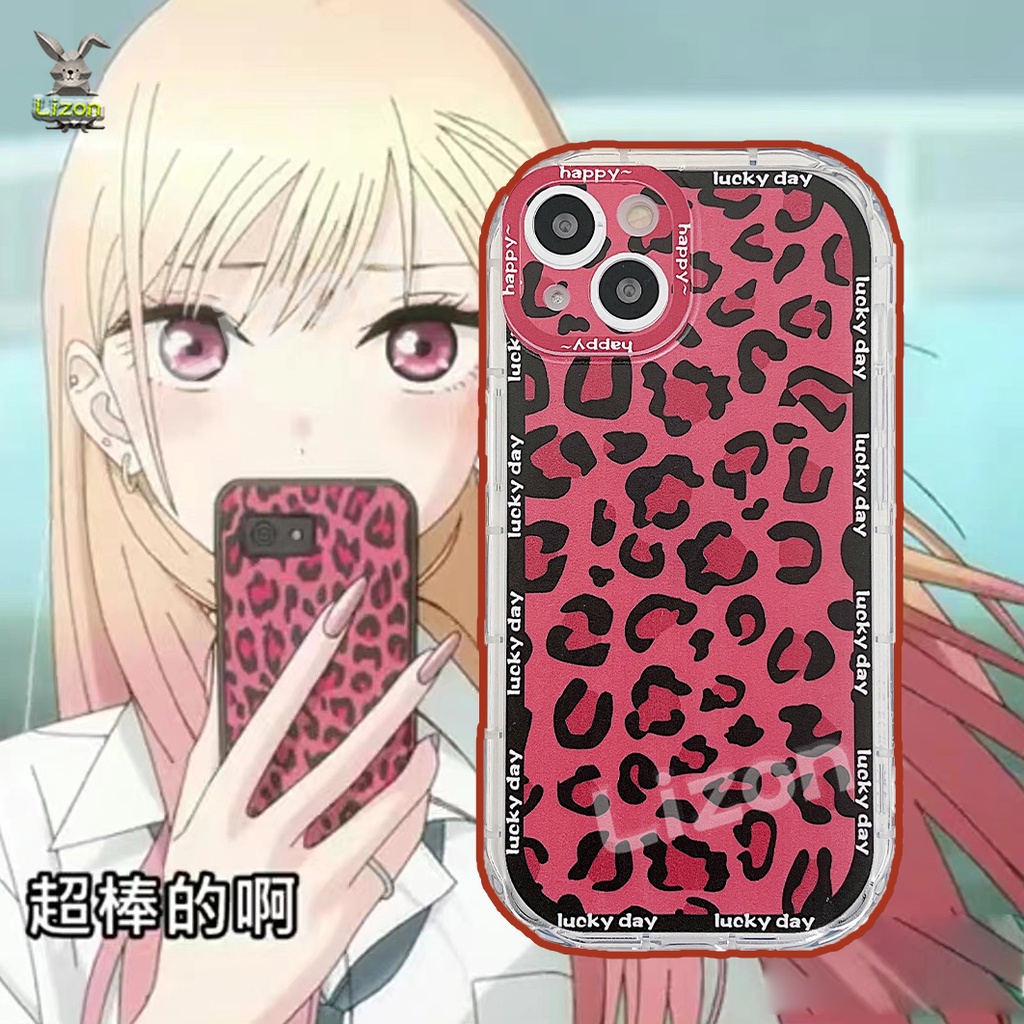 Anime My Dress-Up Darling Marin Kitagawa Cosplay Leopard Print Phone Case