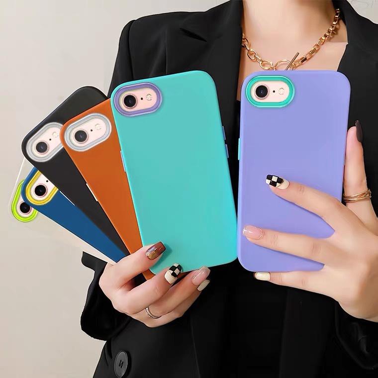 Iphone X XR XS MAX 7 8 Pluse SE 2020 สีไฮบริด กันกระแทก 3 In One แข็ง กันชน กรอบ เคสนิ่ม