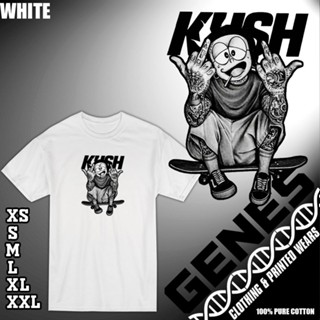 เสื้อยืดสีขาวผู้หญิง - เสื้อยืดสําหรับผู้ชาย▥K.Kush Gangster Thkater Thrasher เสื้อยืดสําหรับผู้ชาย