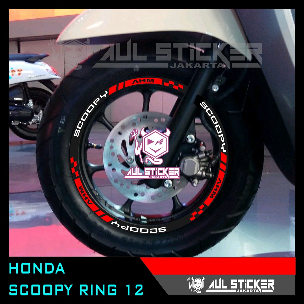 สติ๊กเกอร์ RIM (kc.033} HONDA SCOOPY RING 12 INCH FRONT REAR